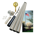 Global Flags Unlimited Commercial Grade Sectional Flagpole 25' Clear 205029